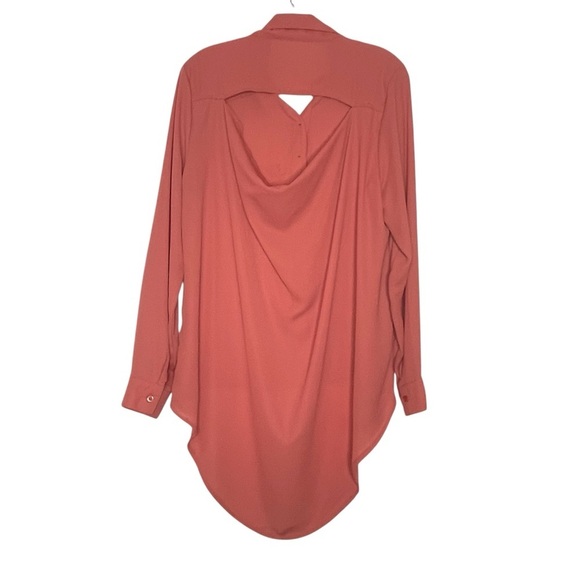 Glam Dollz Orange Studded Collar High Low Top size XL - Picture 4 of 14